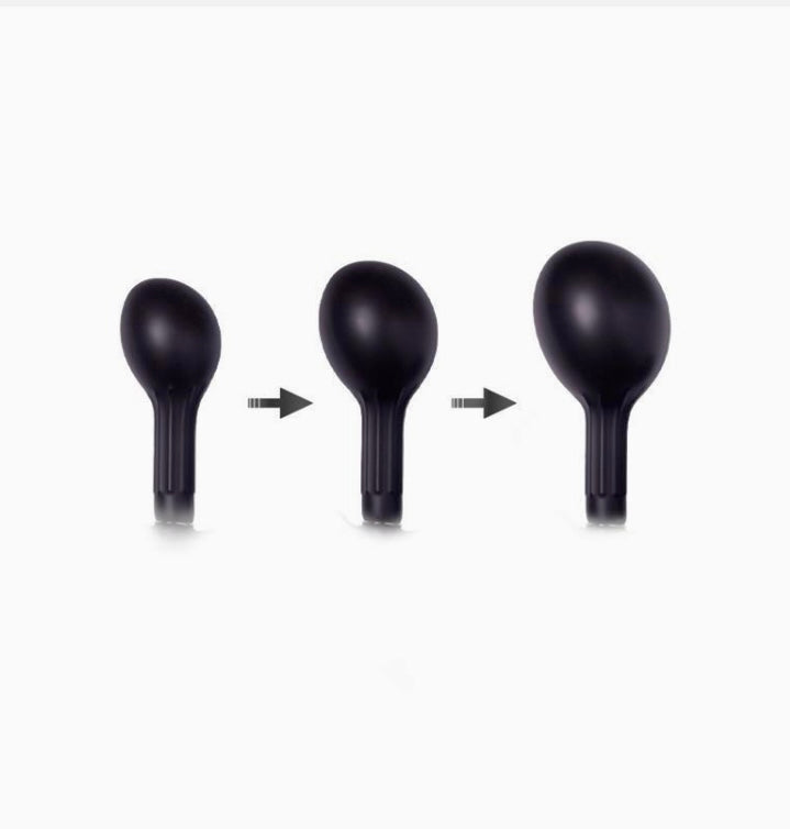 PLUG ANAL INFLABLE CON BOMBA NEGRO