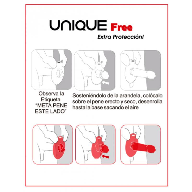 PRESERVATIVOS FREE CONDOMS SIN LATEX 3 UNIDADES