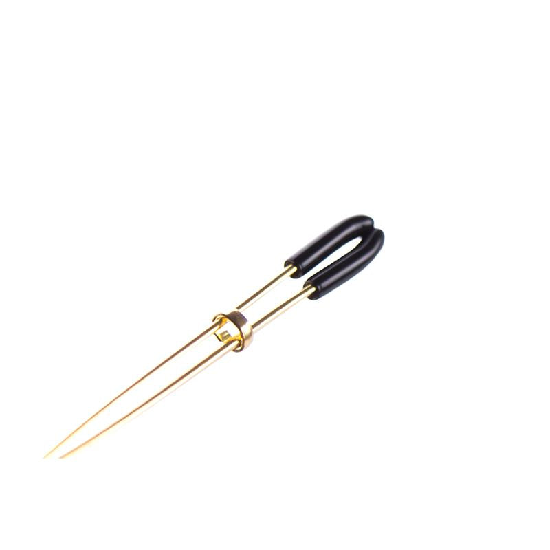 PINZAS BDSM LINE PARA PEZONES CON BOLAS DE CRISTAL DORADO