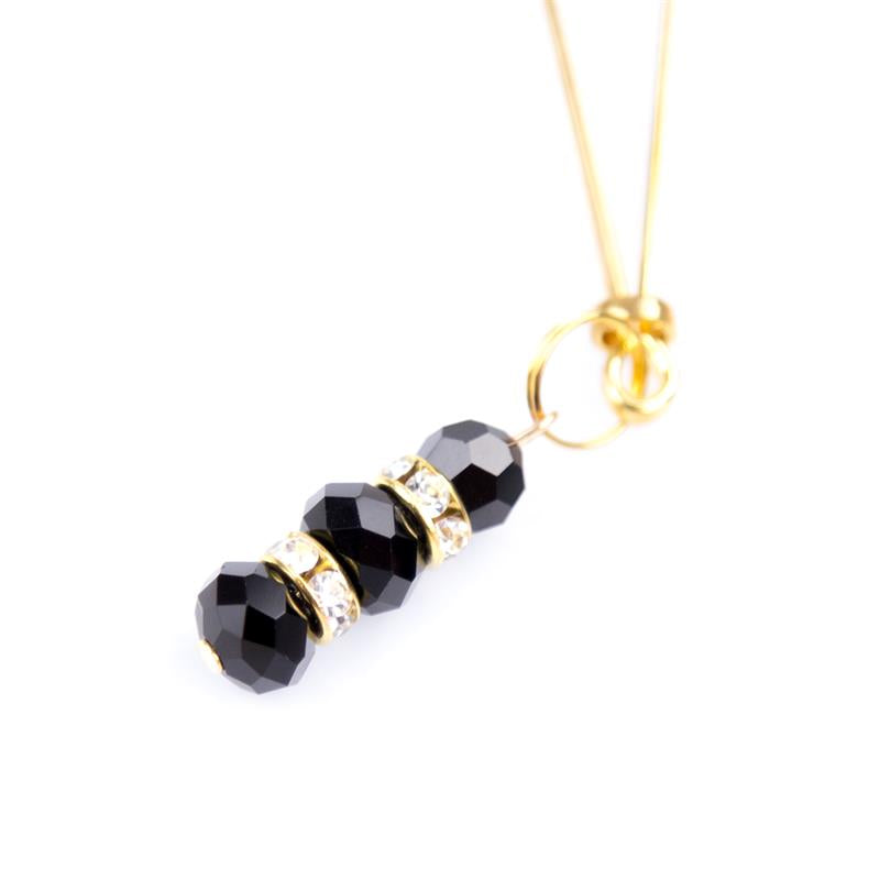 PINZAS BDSM LINE PARA PEZONES CON BOLAS DE CRISTAL DORADO