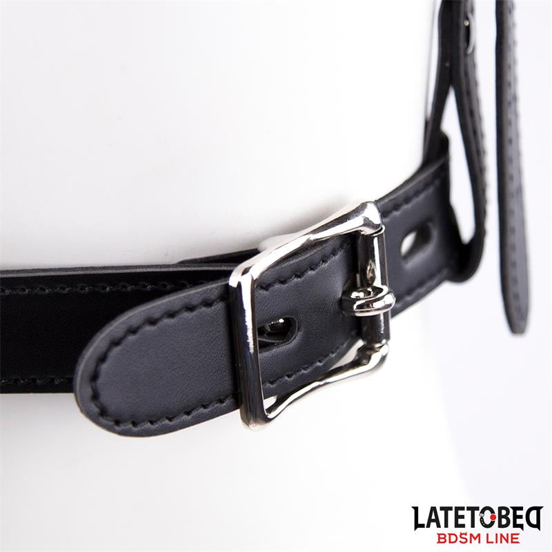 ARNÉS FACIAL BDSM CON ACCESORIO DESMONTABLE TOILET LID AJUSTABLE