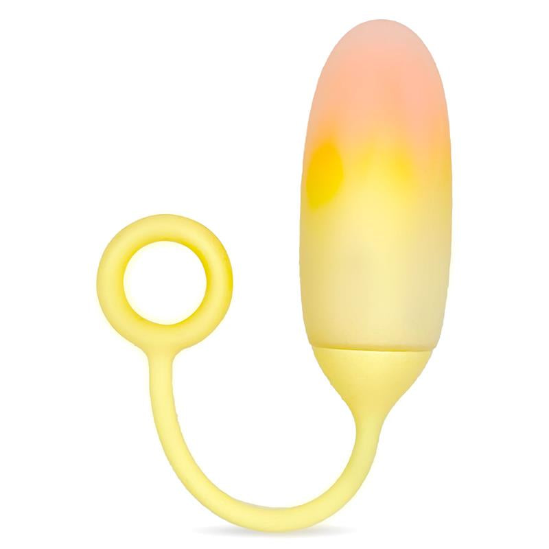 HUEVO CON APP SILICONA DOBLE CAPA AMARILLO/NARANJA