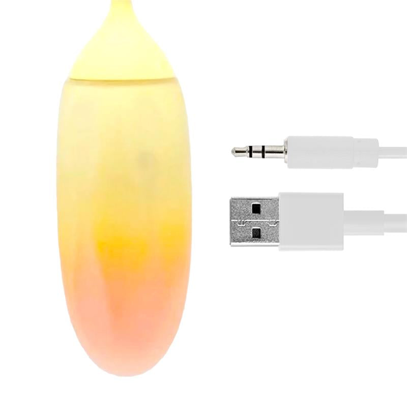 HUEVO CON APP SILICONA DOBLE CAPA AMARILLO/NARANJA