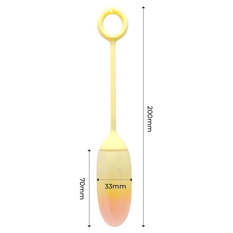 HUEVO CON APP SILICONA DOBLE CAPA AMARILLO/NARANJA