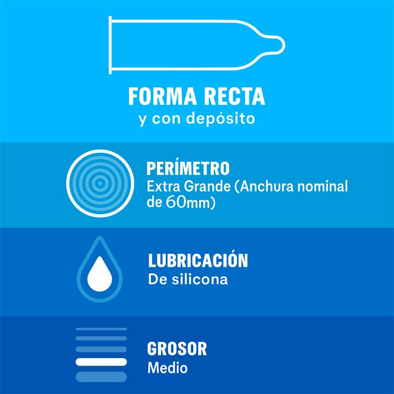 DUREX PRESERVATIVOS NATURAL XL 12 UNIDADES