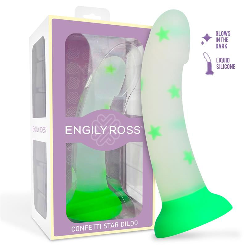 CONSOLADOR QUE BRILLA EN LA OSCURIDAD CONFETTI STAR 17 CM