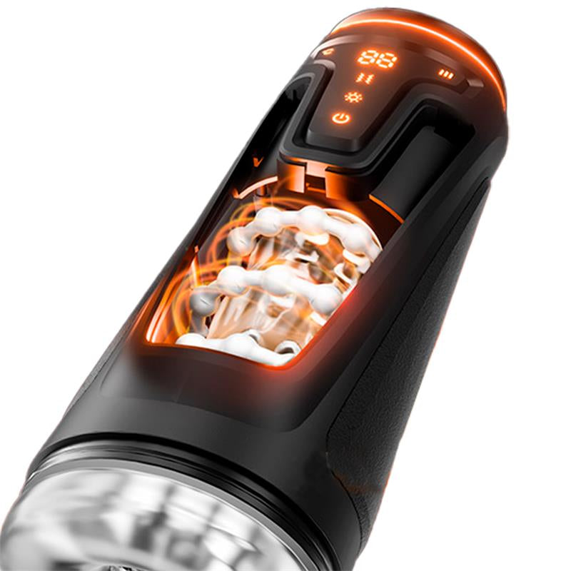 MASTURBADOR MASCULINO CON THRUSTING, VIBRACIÓN Y CALOR