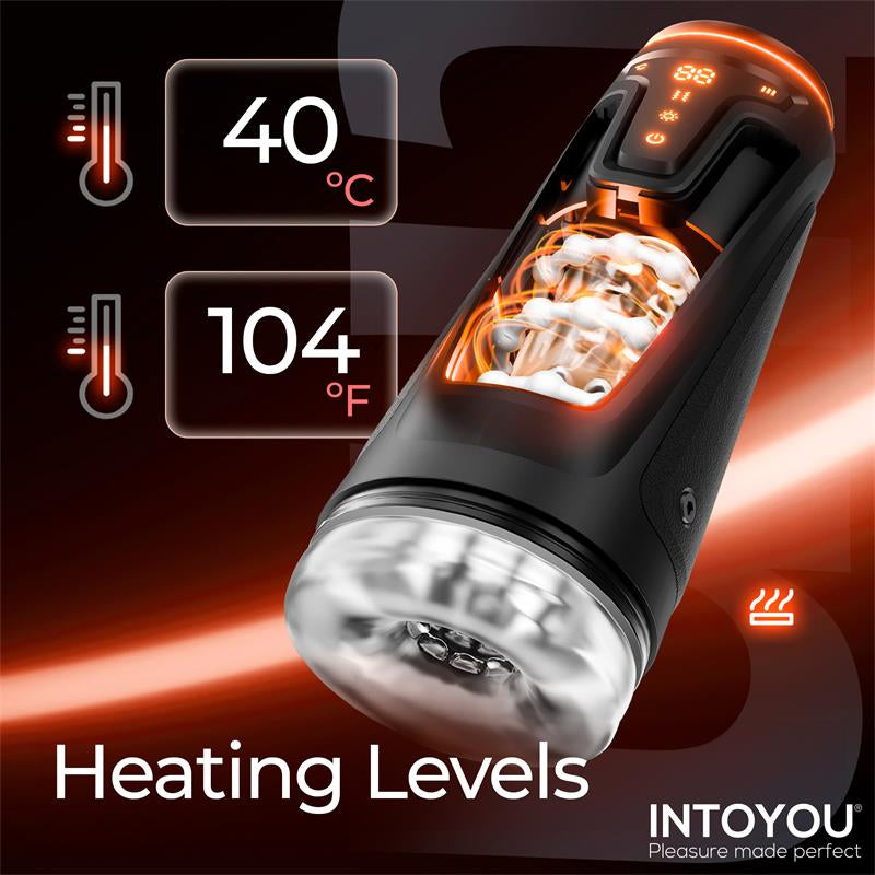 MASTURBADOR MASCULINO CON THRUSTING, VIBRACIÓN Y CALOR