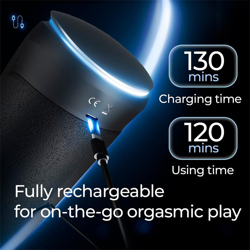 MASTURBADOR MASCULINO CON THRUSTING, VIBRACIÓN Y CALOR