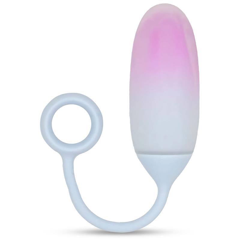 HUEVO CON APP SILICONA DOBLE CAPA AZUL/PÚRPURA