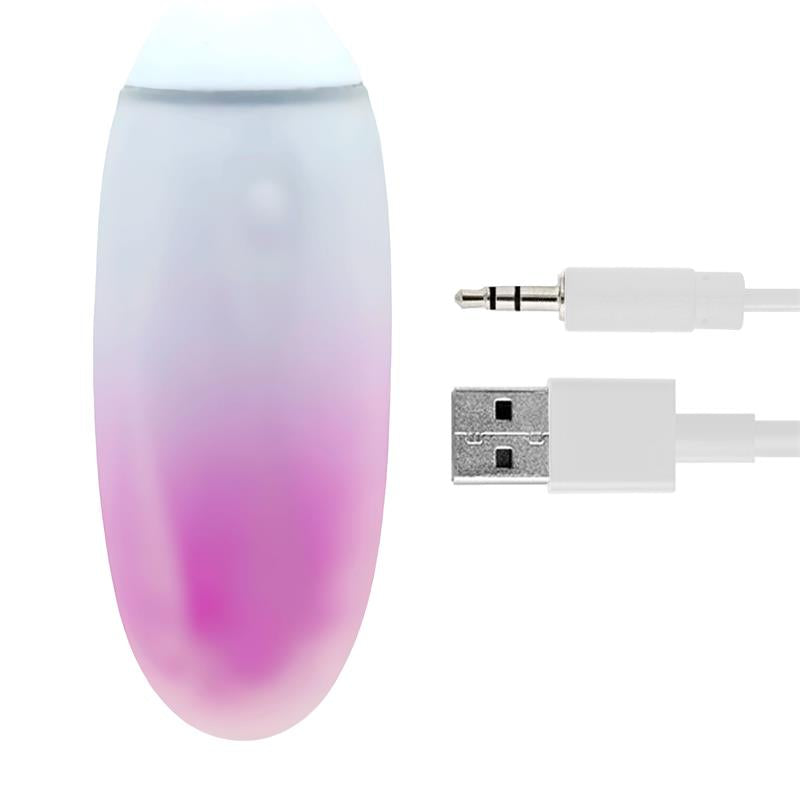 HUEVO CON APP SILICONA DOBLE CAPA AZUL/PÚRPURA