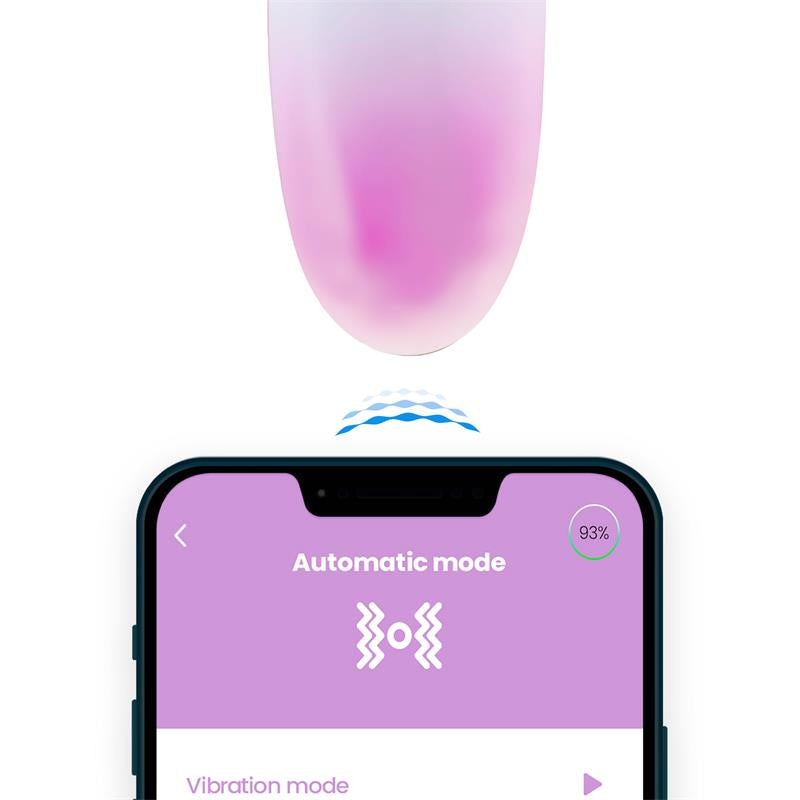 HUEVO CON APP SILICONA DOBLE CAPA AZUL/PÚRPURA