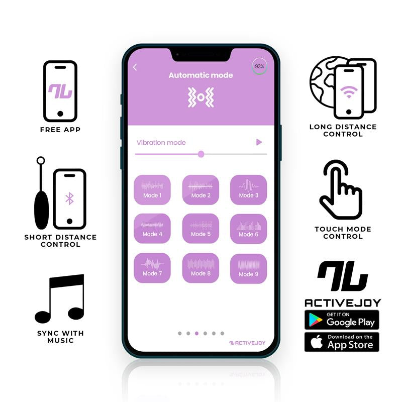 HUEVO CON APP SILICONA DOBLE CAPA AZUL/PÚRPURA