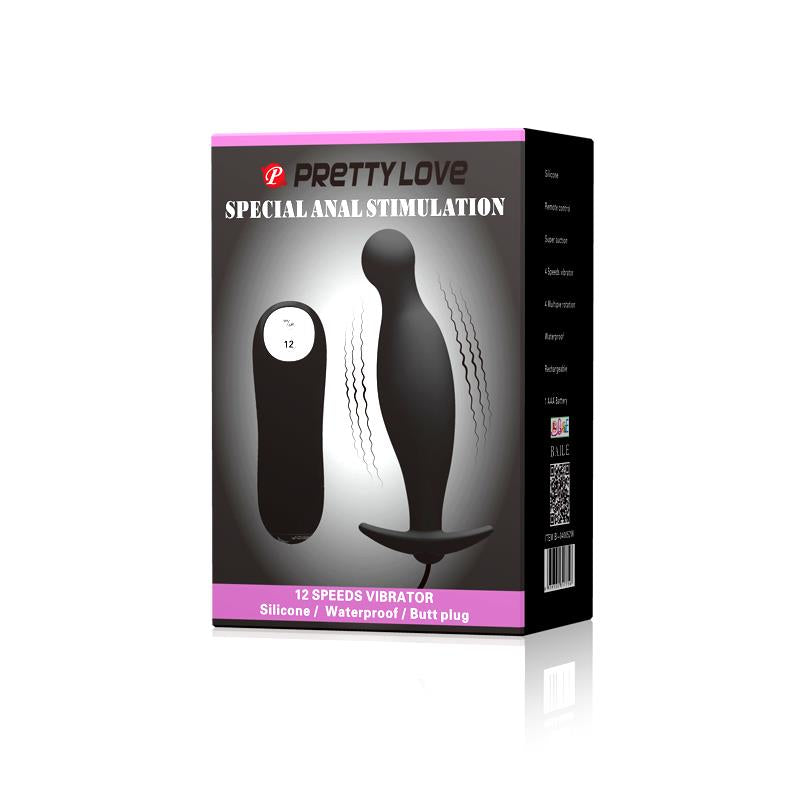 PLUG ANAL CON 12 PATRONES DE VIBRACIÓN