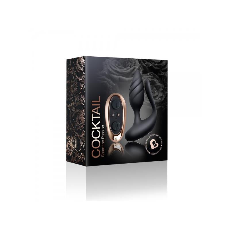 ESTIMULADOR PARA PAREJAS COCKTAIL CONTROL REMOTO NEGRO