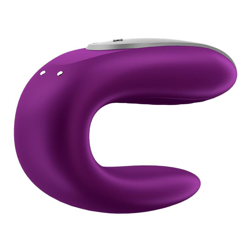 SATISFYER DOUBLE FUN VIBRADOR PARA PAREJAS CON APP Y CONTROL REMOTO VIOLETA