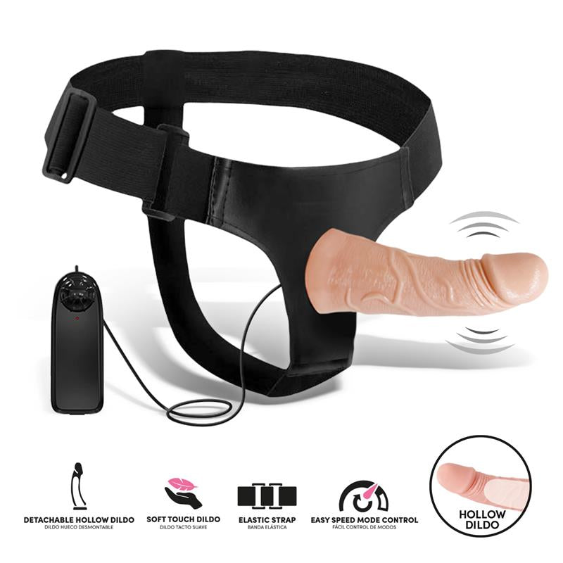 HARNESS COLLECTION LATETOBED ELETO ARNÉS CON DILDO HUECO DESMONTABLE, VIBRACIÓN Y CONTROL REMOTO