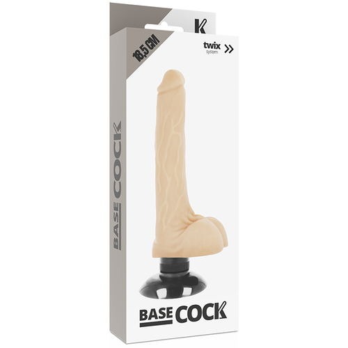 VIBRADOR REALISTICO 2-1 NATURAL 18.5 CM -O- 4 CM