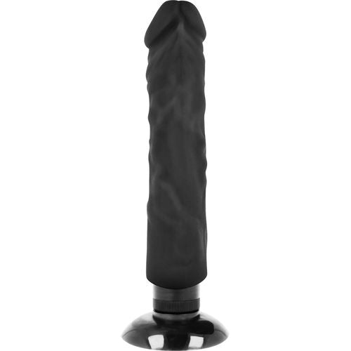 VIBRADOR REALISTICO 2-1 NATURAL NEGRO 20 CM -O- 4 CM