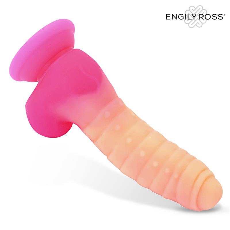 SCALIDOR DILDO UNICORN BRILLA EN LA OSCURIDAD SILICONA LÍQUIDA 18 CM