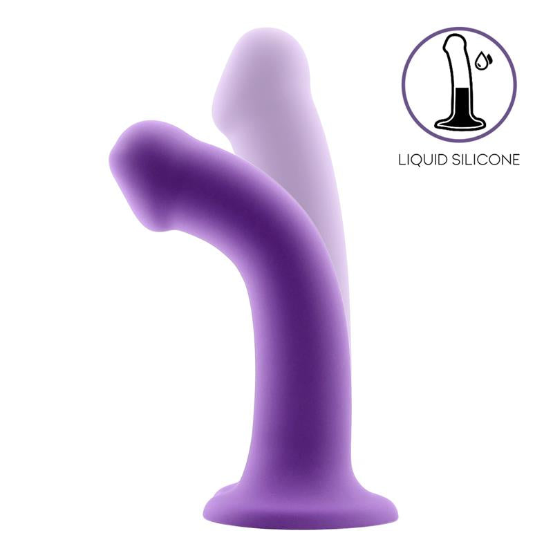 DILDO SILICONE FLEXIBLE HIPER FLEXIBLE 7.5" - 19 CM TALLA L PÚRPURA
