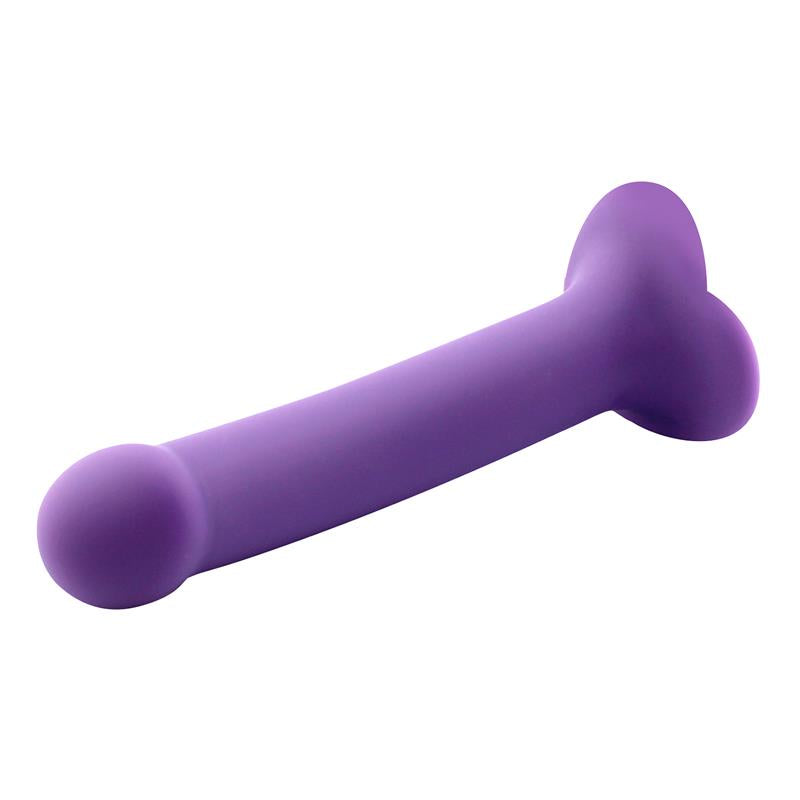 DILDO SILICONE FLEXIBLE HIPER FLEXIBLE 7.5" - 19 CM TALLA L PÚRPURA