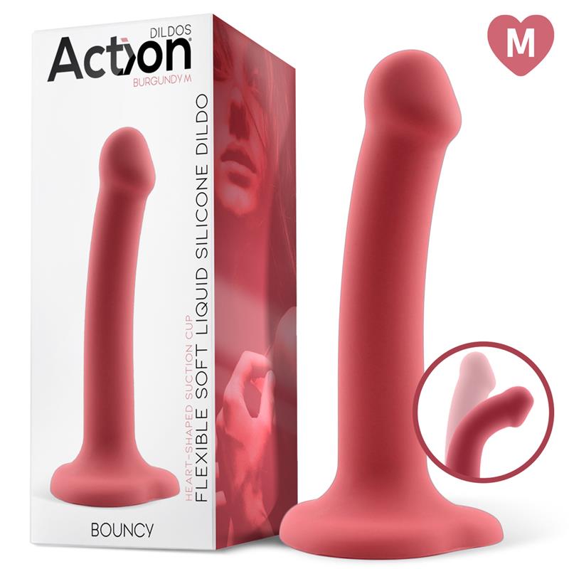 CONSOLADOR SILICONA LÍQUIDA HIPER FLEXIBLE 7" - 18 CM TALLA M BURGUNDY