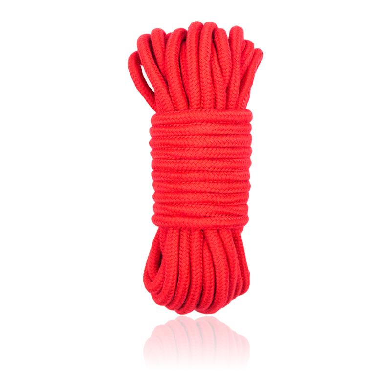 CUERDA DE BONDAGE BDSM DE ALGODÓN 10 METROS ROJO