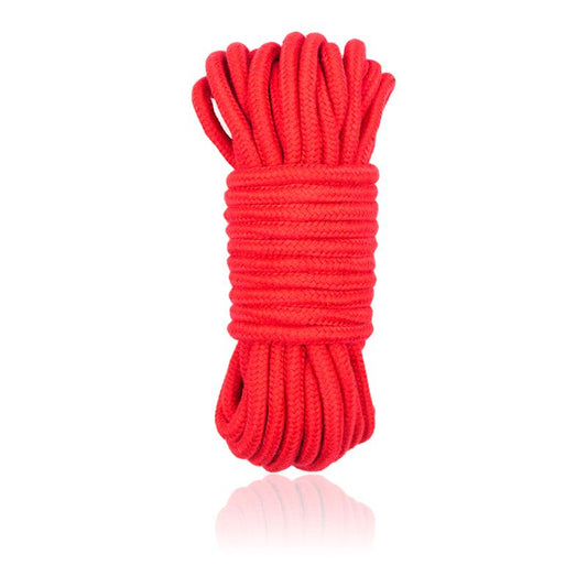 CUERDA DE BONDAGE BDSM DE ALGODÓN 10 METROS ROJO