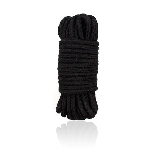 CUERDA DE BONDAGE BDSM DE ALGODÓN 5 METROS NEGRO