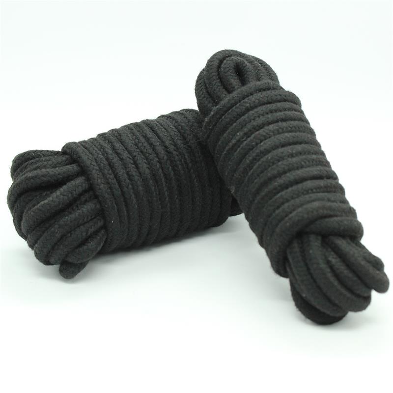 CUERDA DE BONDAGE BDSM DE ALGODÓN 5 METROS NEGRO