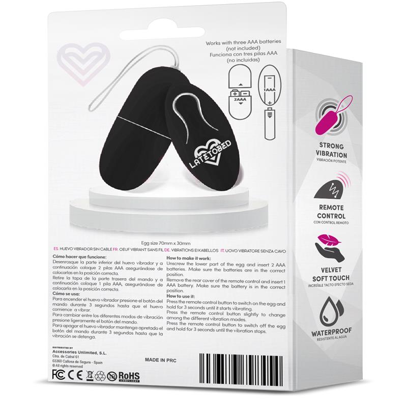 HUEVO VIBRADOR CON CONTROL REMOTO