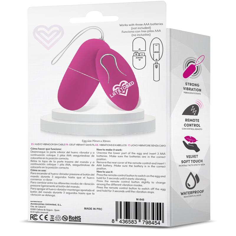 HUEVO VIBRADOR CON CONTROL REMOTO