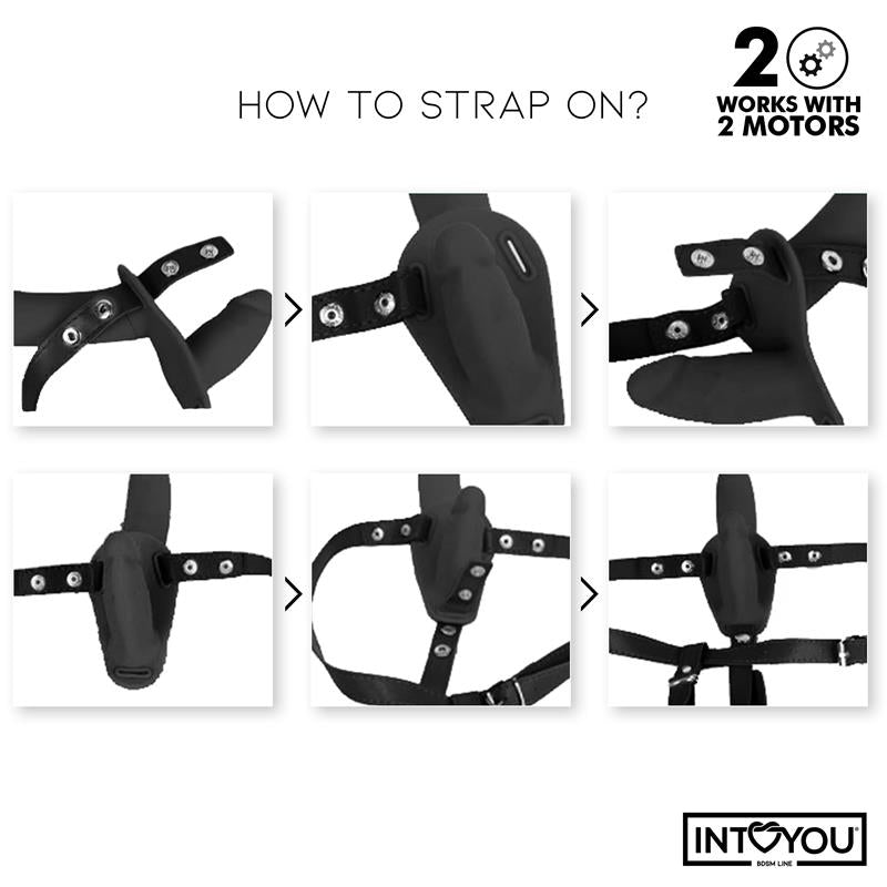 Double Dildo Harness with Vibration and Remote Control