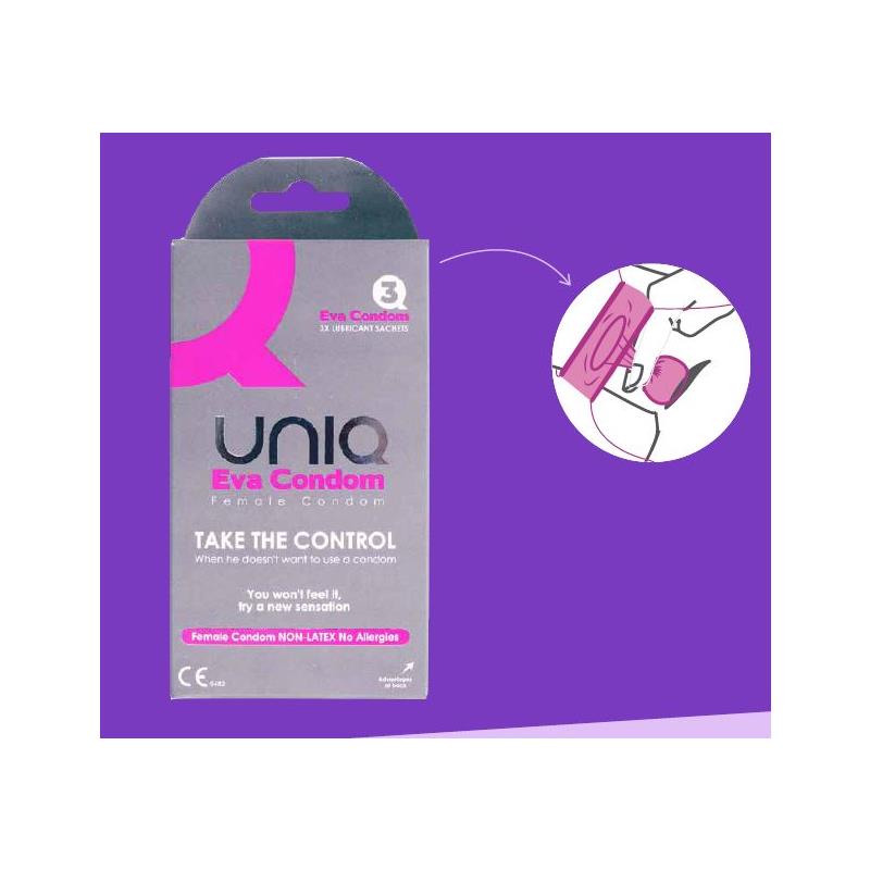 PRESERVATIVOS FEMENINOS SIN LÁTEX 3 UNIDADES