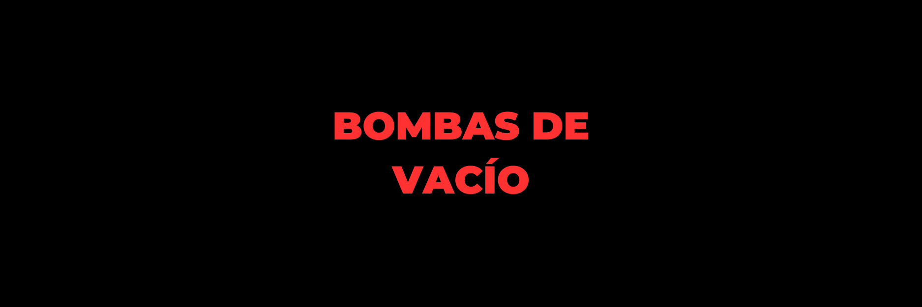 Bombas de vacio