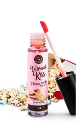 SECRET PLAY LIP GLOSS VIBRANT KISS SABOR PALOMITAS DULCES