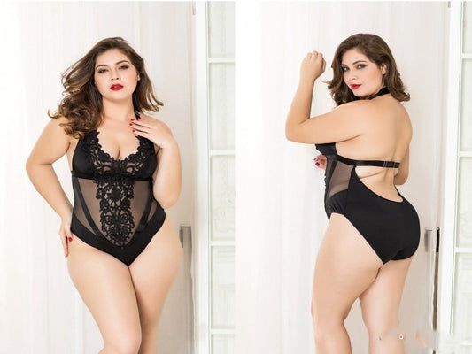 Body sexy negro talla grande