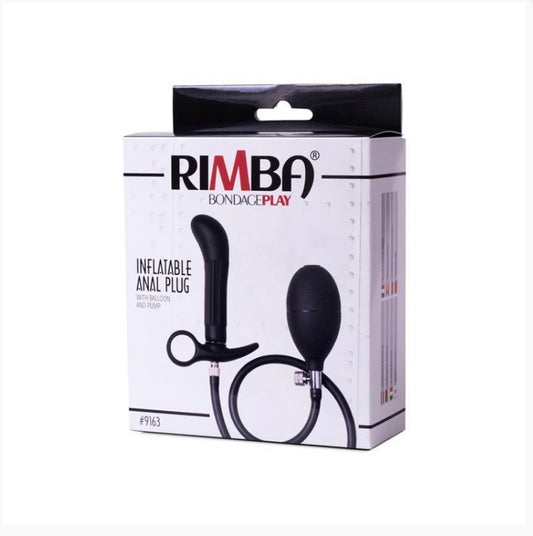 PLUG ANAL INFLABLE CON BOMBA NEGRO