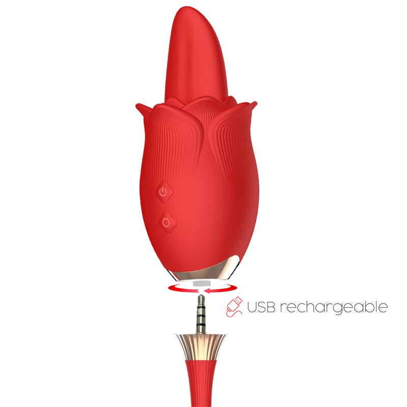 ESTIMULADOR DE CLÍTORIS CON LENGUA VIBRADORA Y MOVIMIENTO