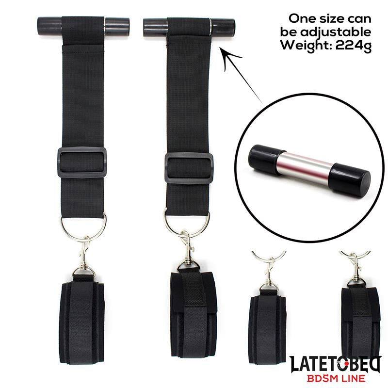 BDSM LINE RESTRICCIONES PARA PUERTA CON ESPOSAS ADJUSTABLES Y DESMONTABLES
