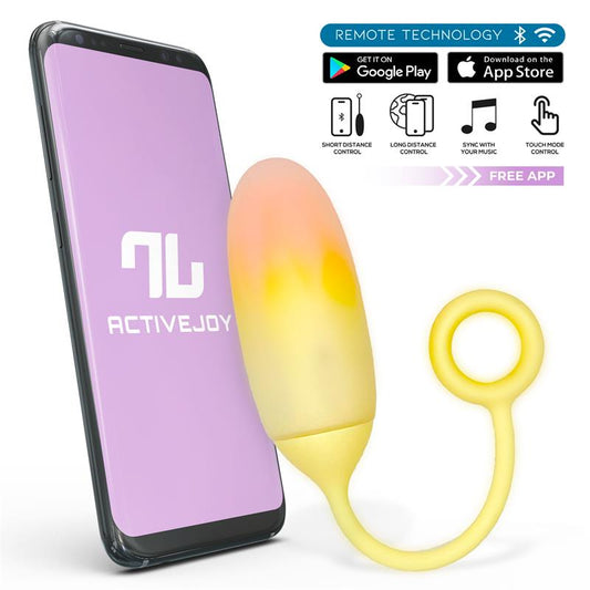 HUEVO CON APP SILICONA DOBLE CAPA AMARILLO/NARANJA