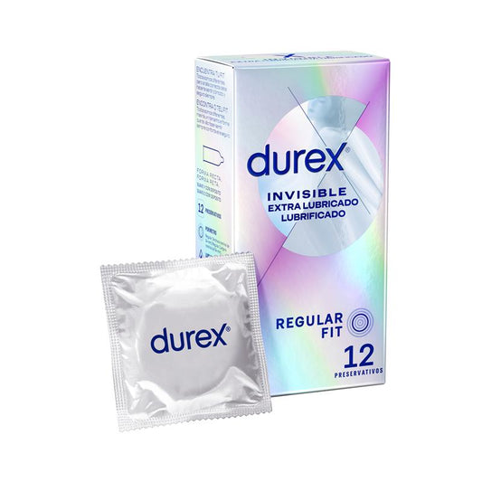 DUREX PRESERVATIVOS INVISIBLE EXTRA LUBRICACIÓN 12UD