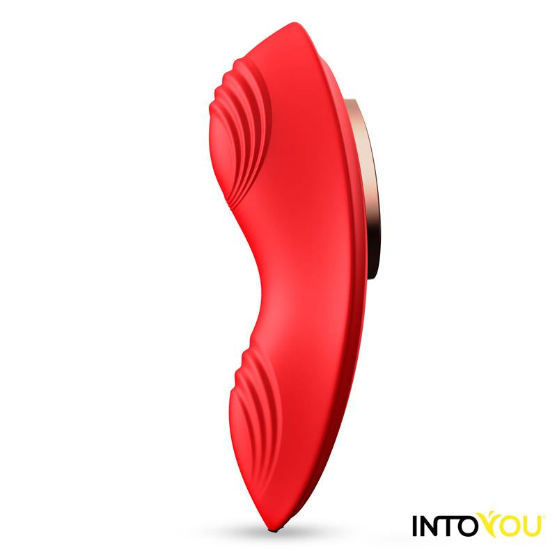 VIBRADOR DE BRAGUITA CON APP SILICONA ROJO