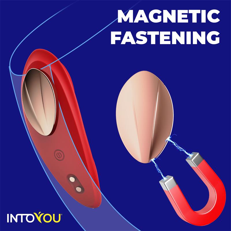 VIBRADOR DE BRAGUITA CON APP SILICONA ROJO