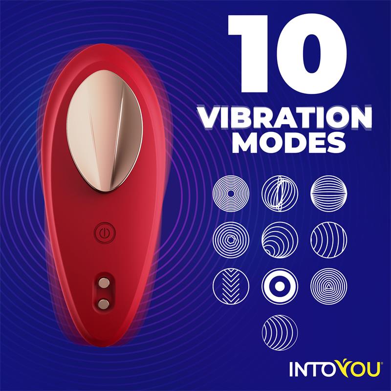 VIBRADOR DE BRAGUITA CON APP SILICONA ROJO