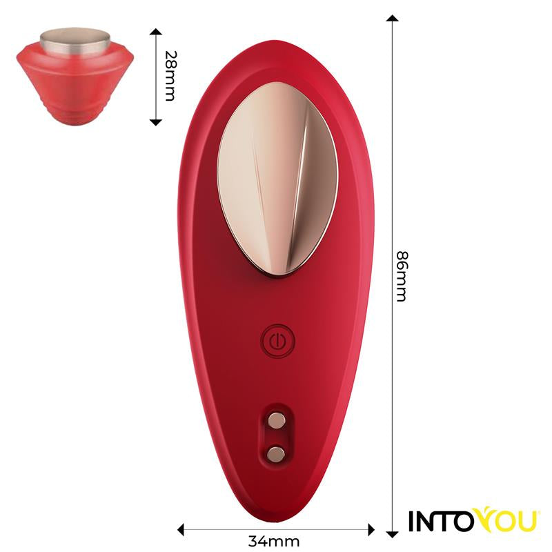 VIBRADOR DE BRAGUITA CON APP SILICONA ROJO