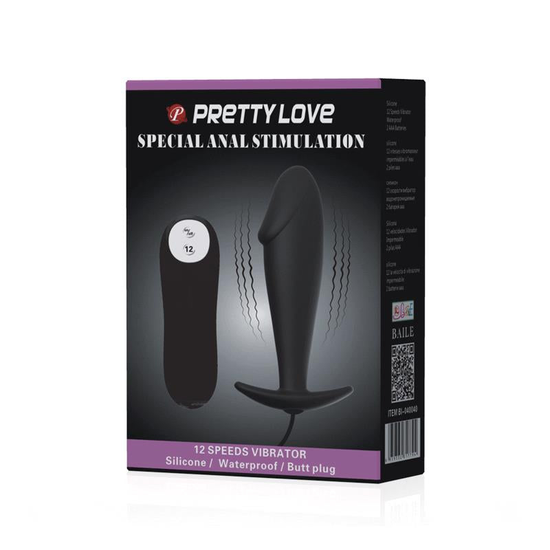 PLUG ANAL NEGRO CON MANDO