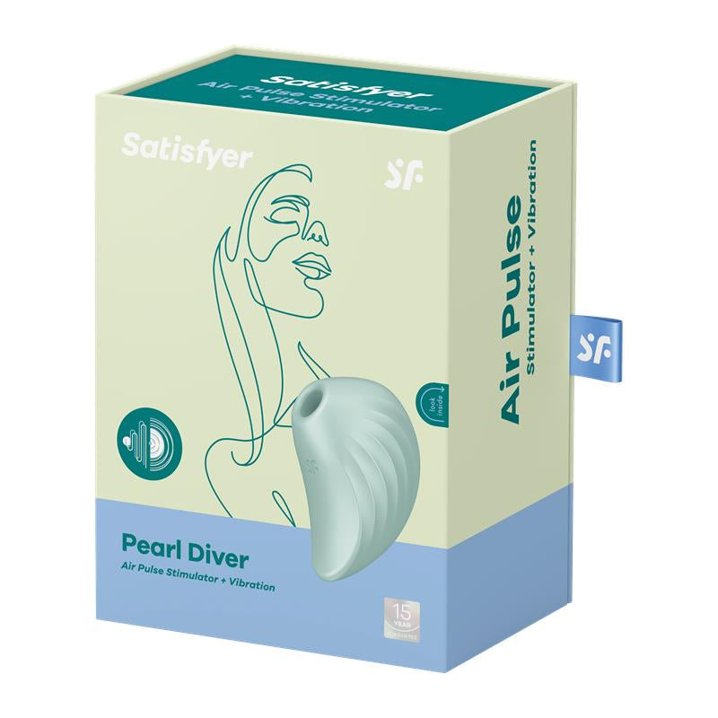 SATISFYER SUCCIONADOR DE CLÍTORIS PEARL DRIVER MINT