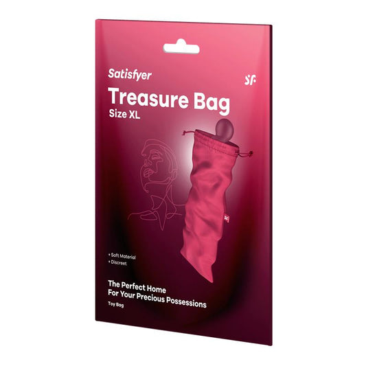 SATISFYER BOLSA DE ALMACENAJE TREASURE BAG TALLA XL ROJO